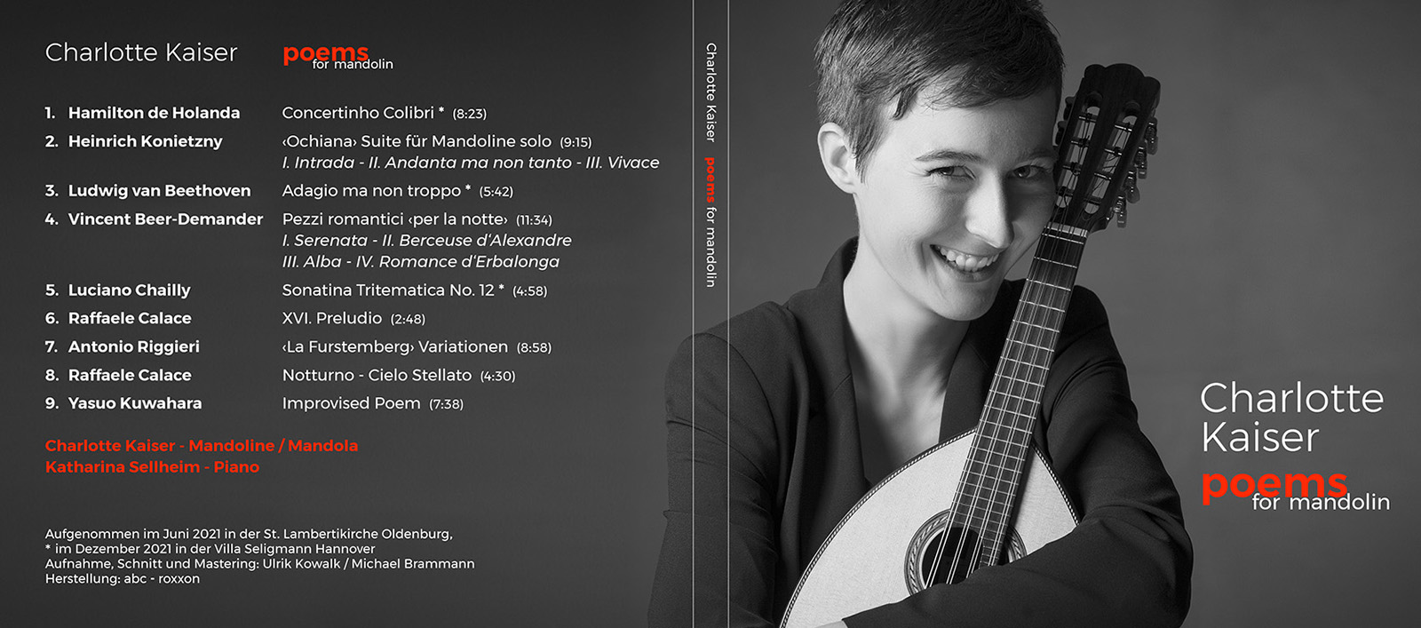 CD Cover Charlotte Kaiser poems for mandolin